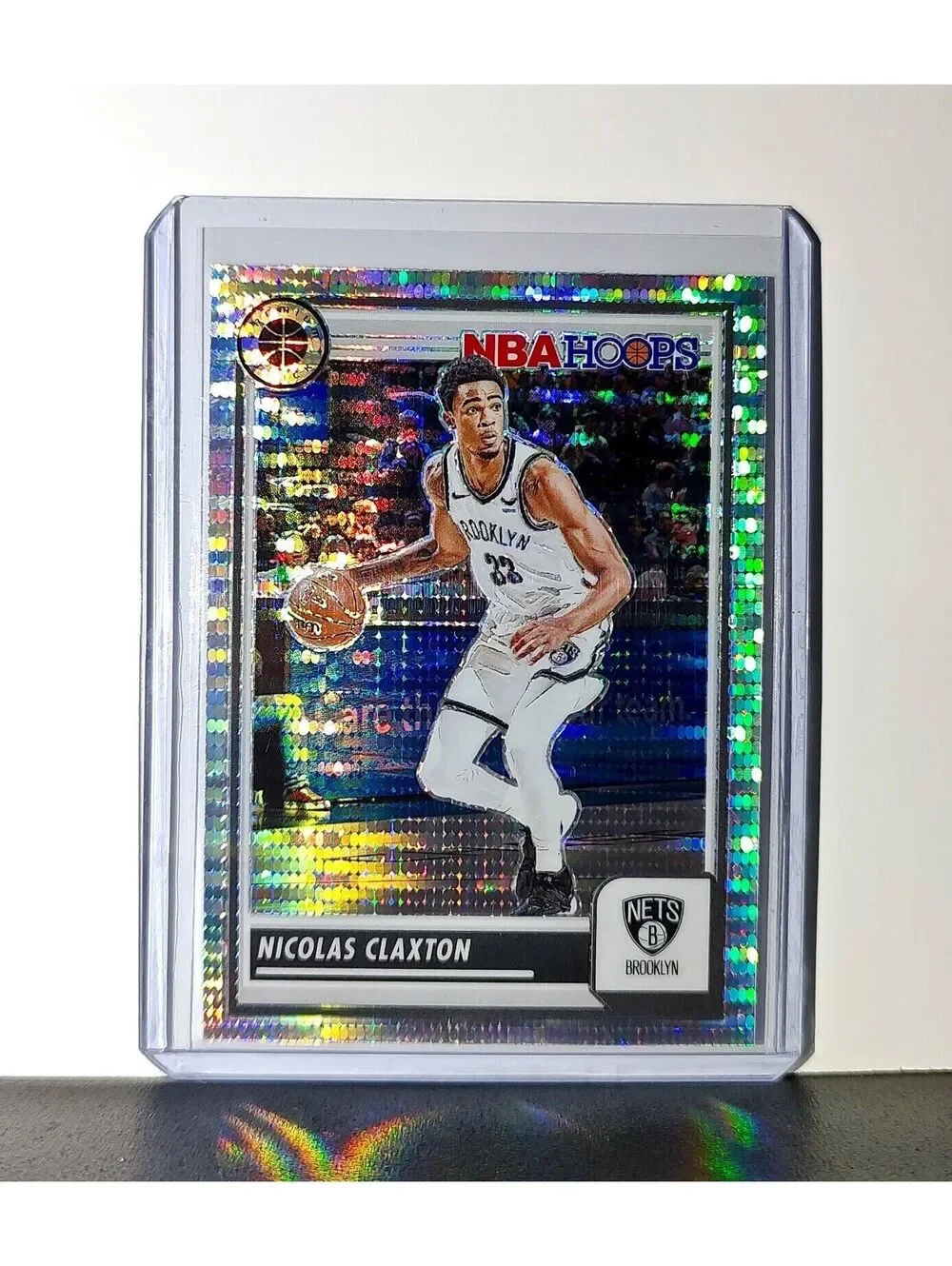 Nicolas Claxton 2023-24 Panini Premium NBA Hoops #259 Pulsar Prizm Nets